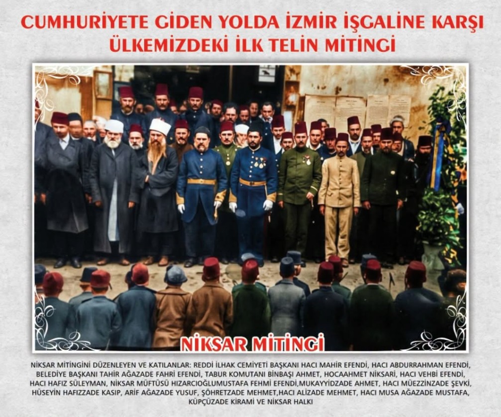 Cumhuriyete giden yolda, milletimizin bağımsızlık iradesini tüm dünyaya haykırdığı önemli dönüm noktalarından biri olan 20 Haziran 1919 Niksar Telin Mitingi’nin yıl dönümünü gurur ve minnetle anıyoruz