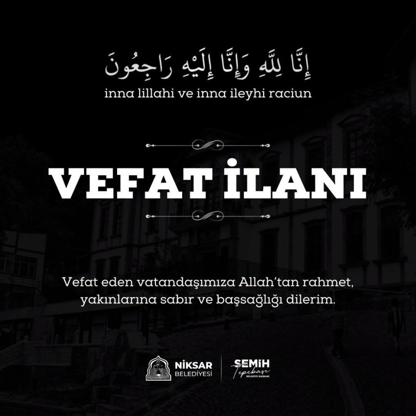 Özveren Köyü’nden olup Kültür Mahallesi’nde ikamet eden; Şerban Özden’...