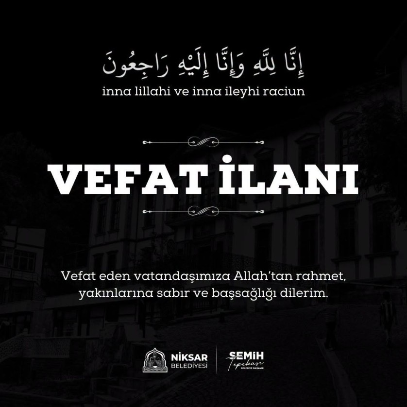 Güvenli Köyü’nden olup 50. Yıl Mahallesi’nde ikamet eden; Fatma Aydın’...