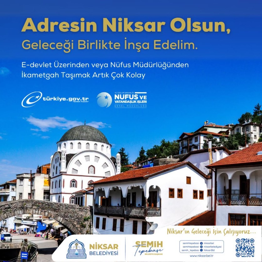 📍 Adresin Niksar Olsun, Geleceği Birlikte İnşa Edelim!