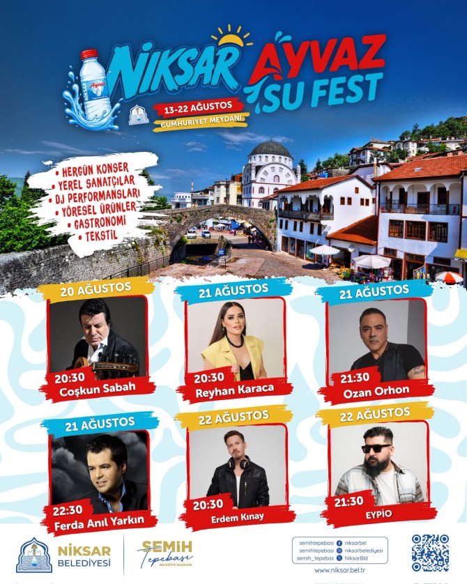 Niksar yepyeni bir festivale ev sahipliği yapıyor!